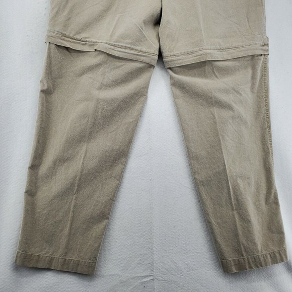 REDHEAD Pants Men's Convertible Cargo Cotton Blend Elastic Waist Brown Large - Picture 10 of 12